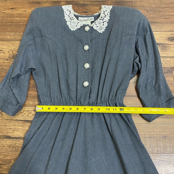 Retro vintage midi dress with belt - Picture 8 of 16